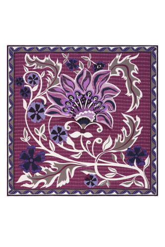 Wing of Love Silk Scarf Fuchsia - 2