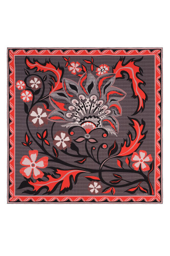 Wing of Love Silk Scarf Red - 2