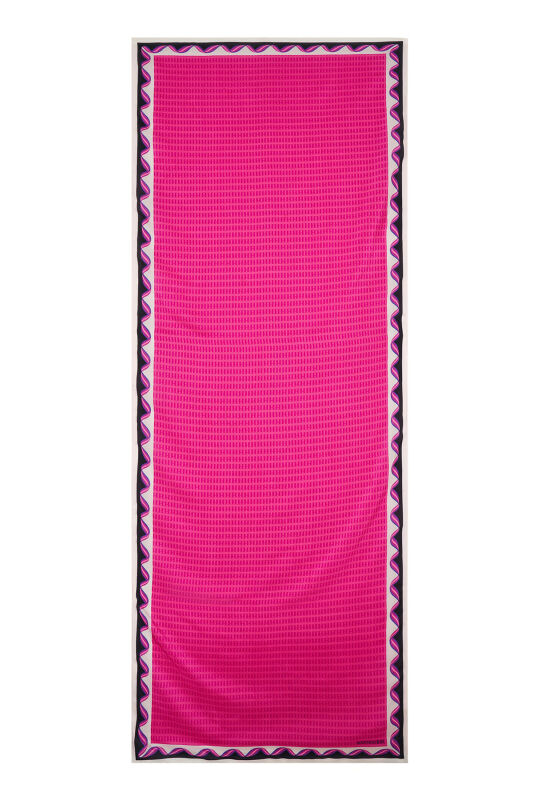 Wings of Love Fuchsia Viscose Flush Shawl - 2