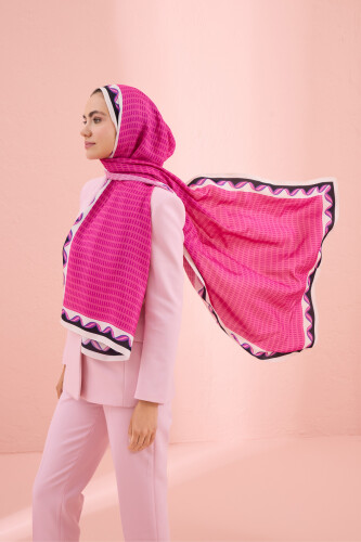 Wings of Love Fuchsia Viscose Flush Shawl 