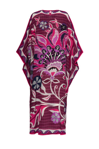 Wings of Love Pink Silk Kaftan - 2