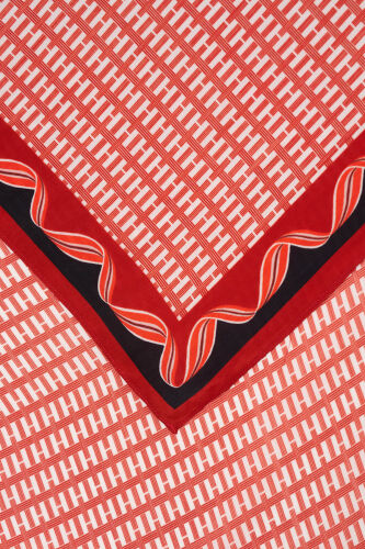 Wings of Love Red Viscose Flush Shawl - 2