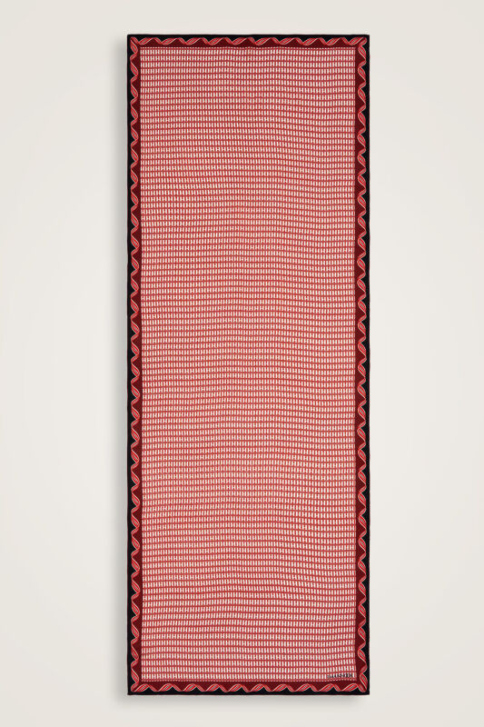 Wings of Love Silk Shawl Red - 1