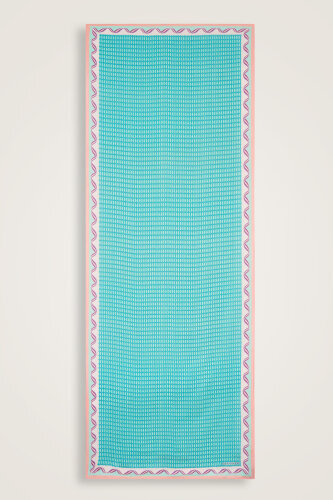Wings of Love Turquoise Viscose Flush Shawl - 2