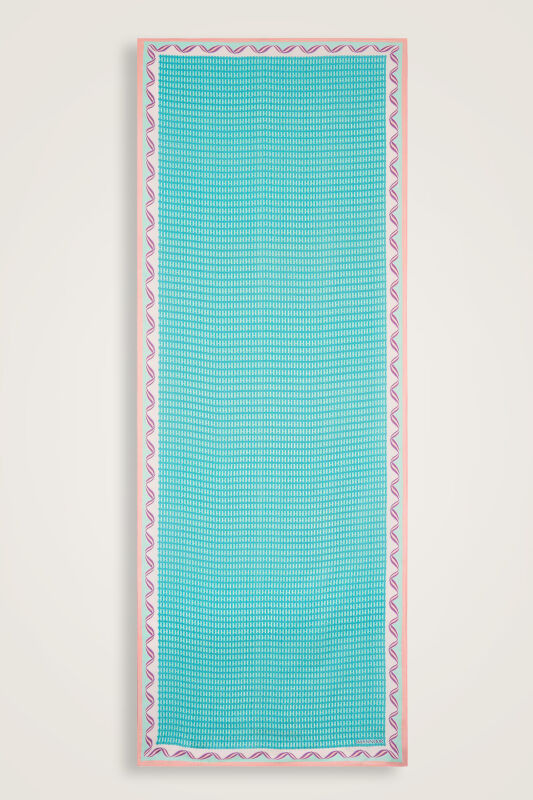 Wings of Love Turquoise Viscose Flush Shawl - 2