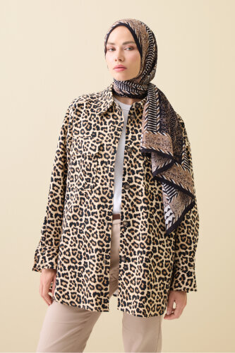 Wire Khaki Floss Viscose Shawl - Imannoor