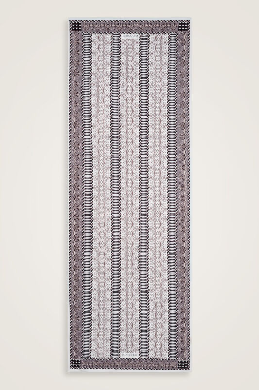 Wire Light Gray Floss Viscose Shawl - 5