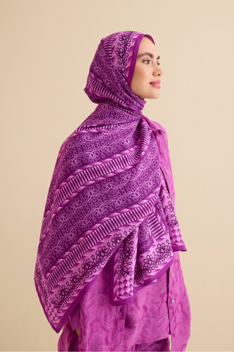 Wire Purple Floss Viscose Shawl 