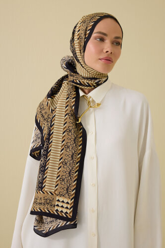 Wire Tan Floss Viscose Shawl - 3