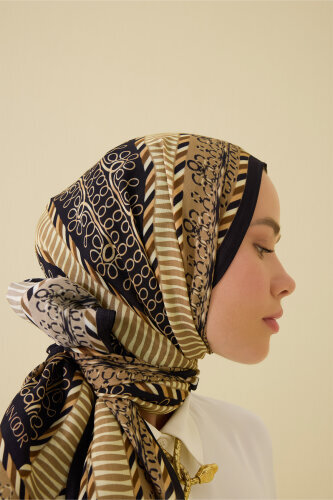 Wire Tan Floss Viscose Shawl - 5