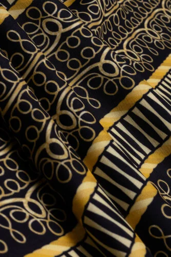 Wire Yellow Floss Viscose Shawl - 4