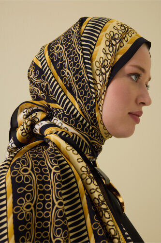 Wire Yellow Floss Viscose Shawl - 5