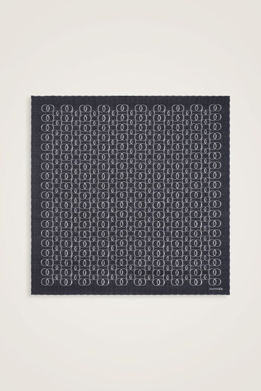 Woven Noor Anthracite Twill Silk Scarf - 1