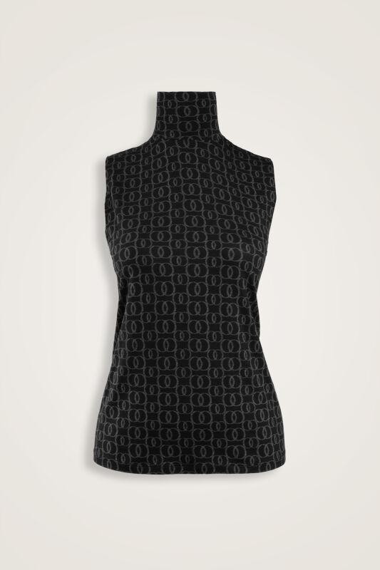 Woven Noor Black Supreme Sleeveless Blouse - 1