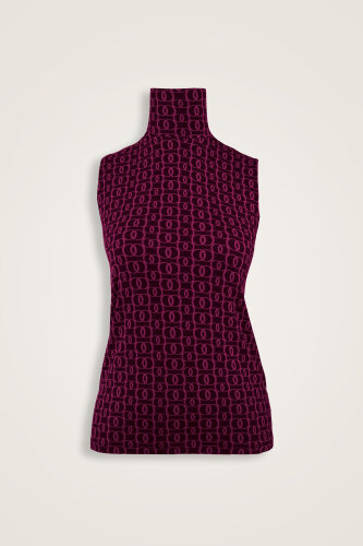 Woven Noor Burgundy Supreme Sleeveless Blouse 