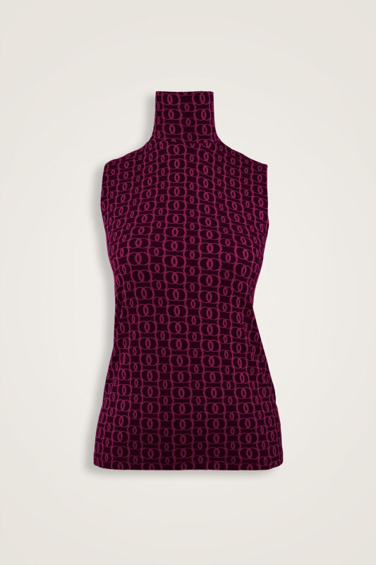 Woven Noor Burgundy Supreme Sleeveless Blouse - 1