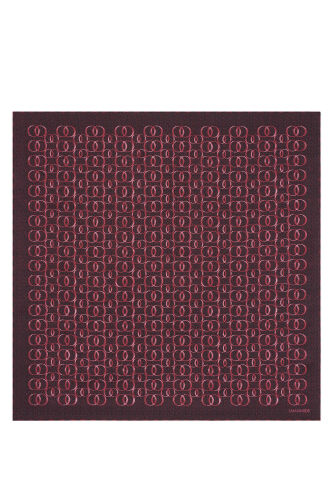 Woven Noor Burgundy Twill Silk Scarf - 2