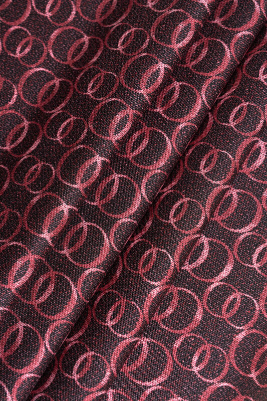 Woven Noor Burgundy Twill Silk Scarf - 6