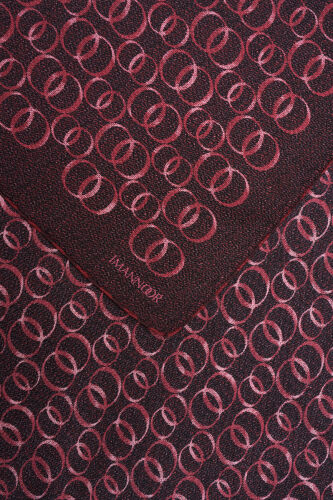 Woven Noor Burgundy Twill Silk Scarf - 4