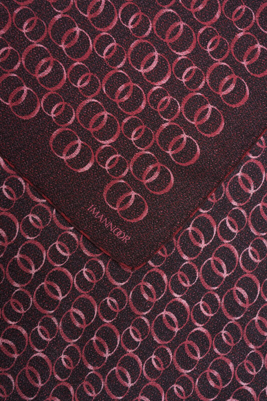 Woven Noor Burgundy Twill Silk Scarf - 4