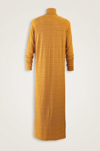 Woven Noor Camel Hair Turtleneck Combed Cotton Dress - 2