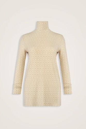 Woven Noor Cream Long Supreme Blouse 