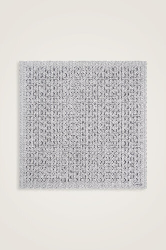 Woven Noor Gray Twill Silk Scarf 