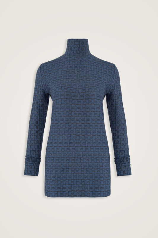 Woven Noor Indigo Long Supreme Blouse - 1