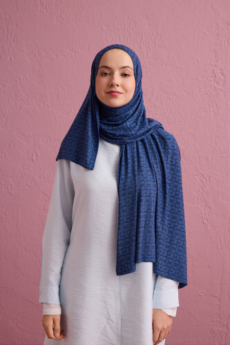 Woven Noor Indigo Supreme Shawl - 1