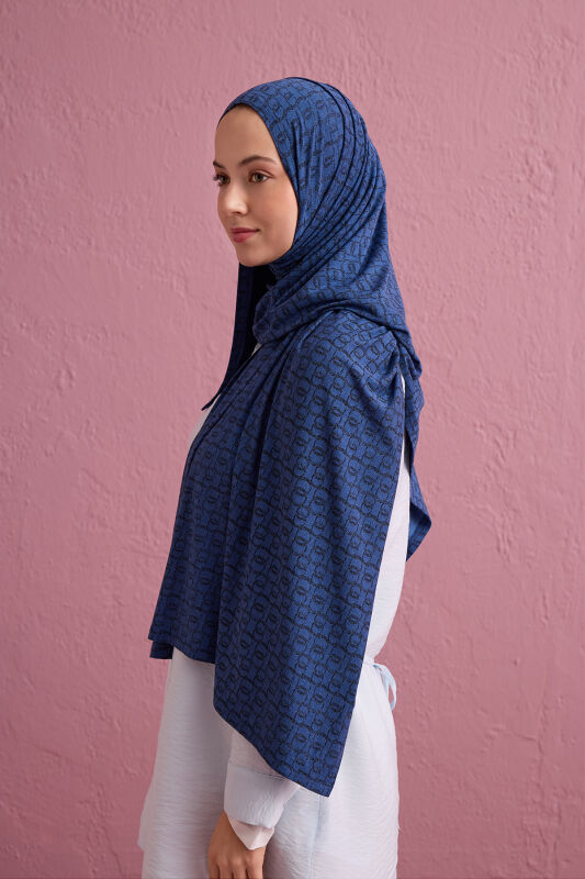 Woven Noor Indigo Supreme Shawl - 5