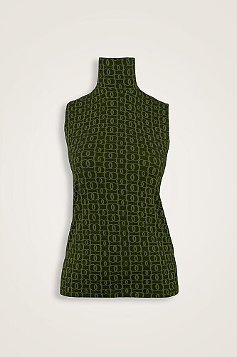 Woven Noor Khaki Supreme Sleeveless Blouse 