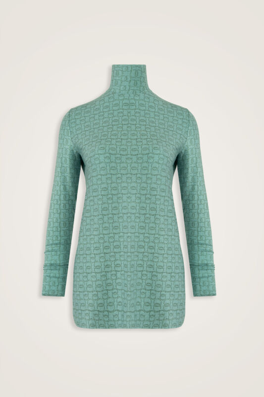 Woven Noor Mint Green Long Supreme Blouse - 1