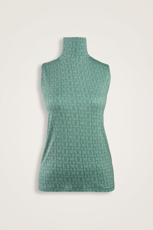 Woven Noor Mint Green Supreme Sleeveless Blouse - 1