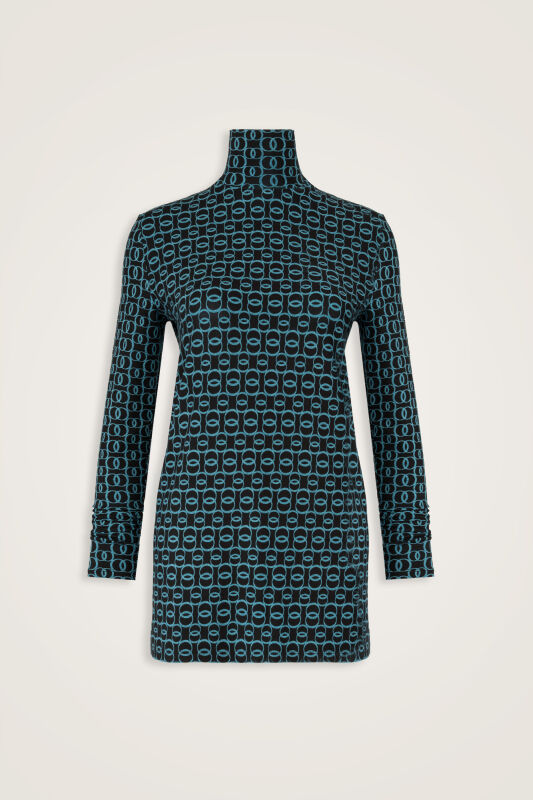 Woven Noor Navy Blue Long Supreme Blouse - 1