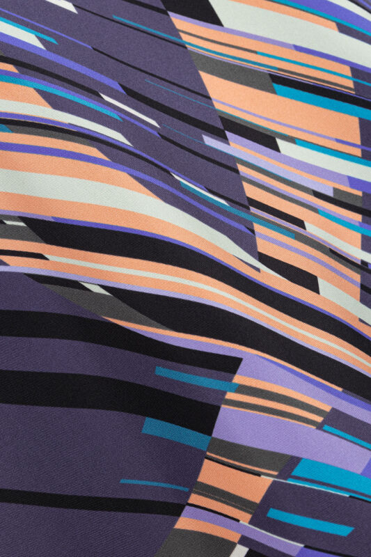 Çizgi Noor Lacivert İpek Triko Uzun Kol Bluz - 6