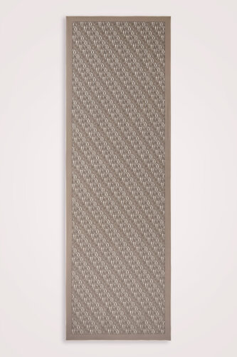 Yazı Bej Krep İpek Gömlek Şalı 70x210 - Imannoor (2)