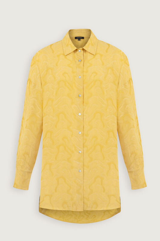 Yellow Linen Jacquard Shirt - 2