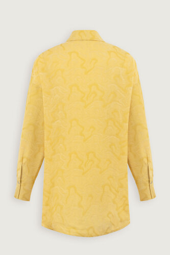 Yellow Linen Jacquard Shirt - 4