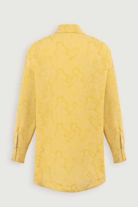 Yellow Linen Jacquard Shirt - 4