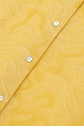 Yellow Linen Jacquard Shirt - 5