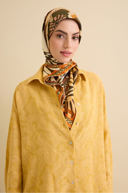 Yellow Linen Jacquard Shirt - 3