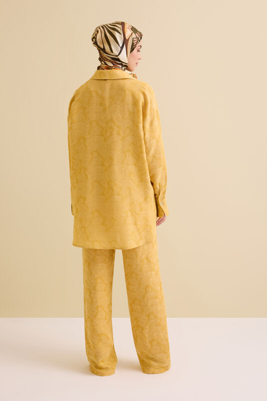 Yellow Linen Jacquard Shirt - 7