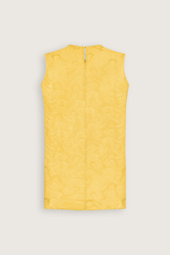Yellow Linen Jacquard Undershirt - 3