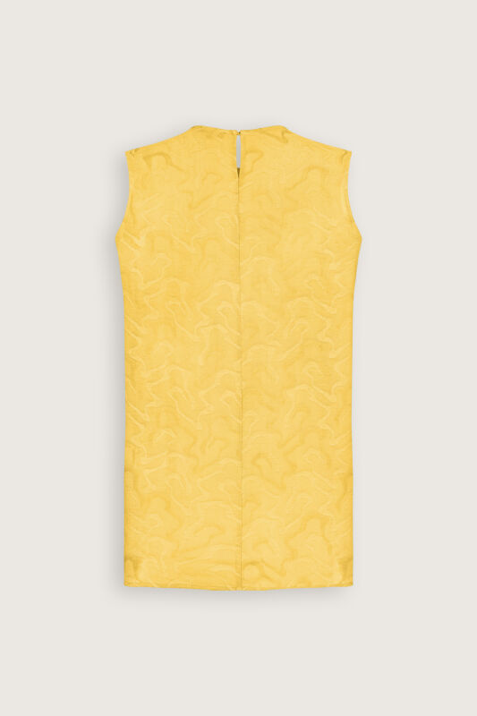 Yellow Linen Jacquard Undershirt - 3