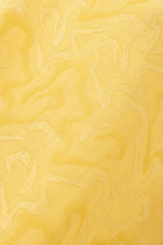 Yellow Linen Jacquard Undershirt - 4