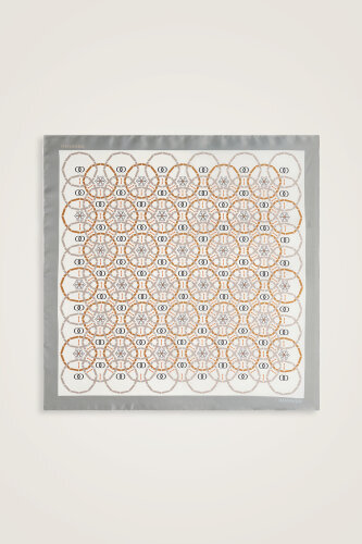 Yıldızlı Gece İndigo Çift Taraflı Tivil İpek Eşarp 90x90 - Imannoor (3)