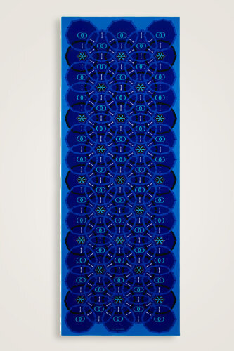 Yıldızlı Gece Lacivert Floş Viskon Şal 70x210 - Imannoor (2)