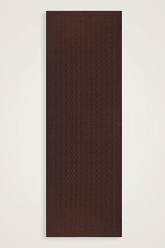 Yonca Logo Coffee Naia Jacquard Silk Scarf 