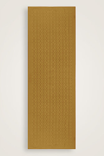 Yonca Logo Khaki Naia Jacquard Silk Scarf 