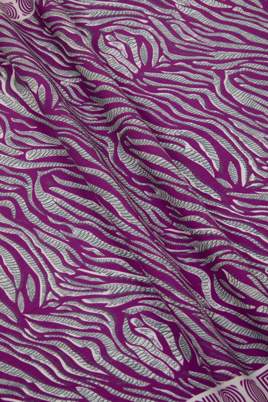 Zebra Flosh Viscose Shawl Purple - 4